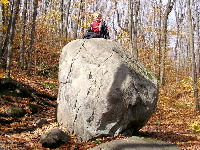 Jakob on glacial pebble