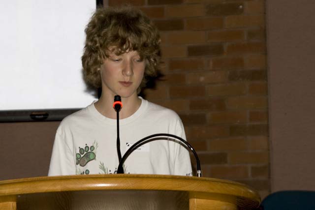 Jakob presents Eco Journalism essay