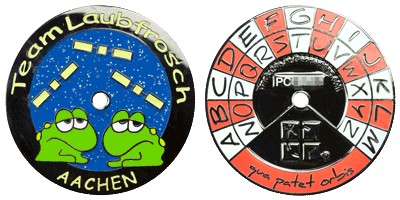 Team Laubfrosch glow-in-the-dark geocoin